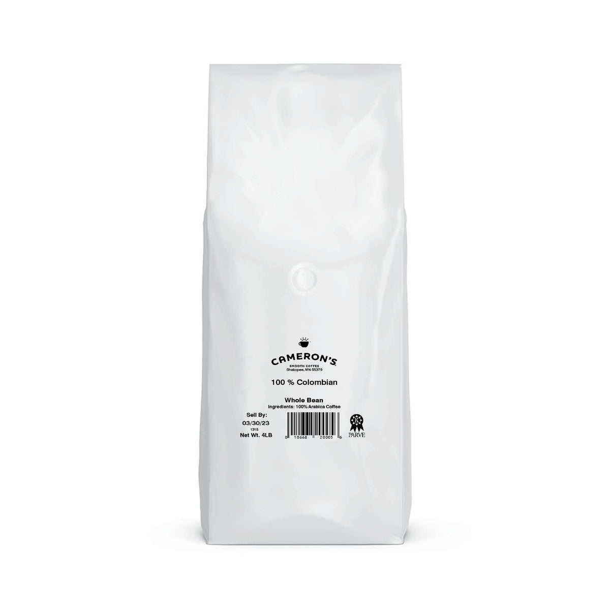 Cameron's Coffee four-pound bag ready for consistent home brewing