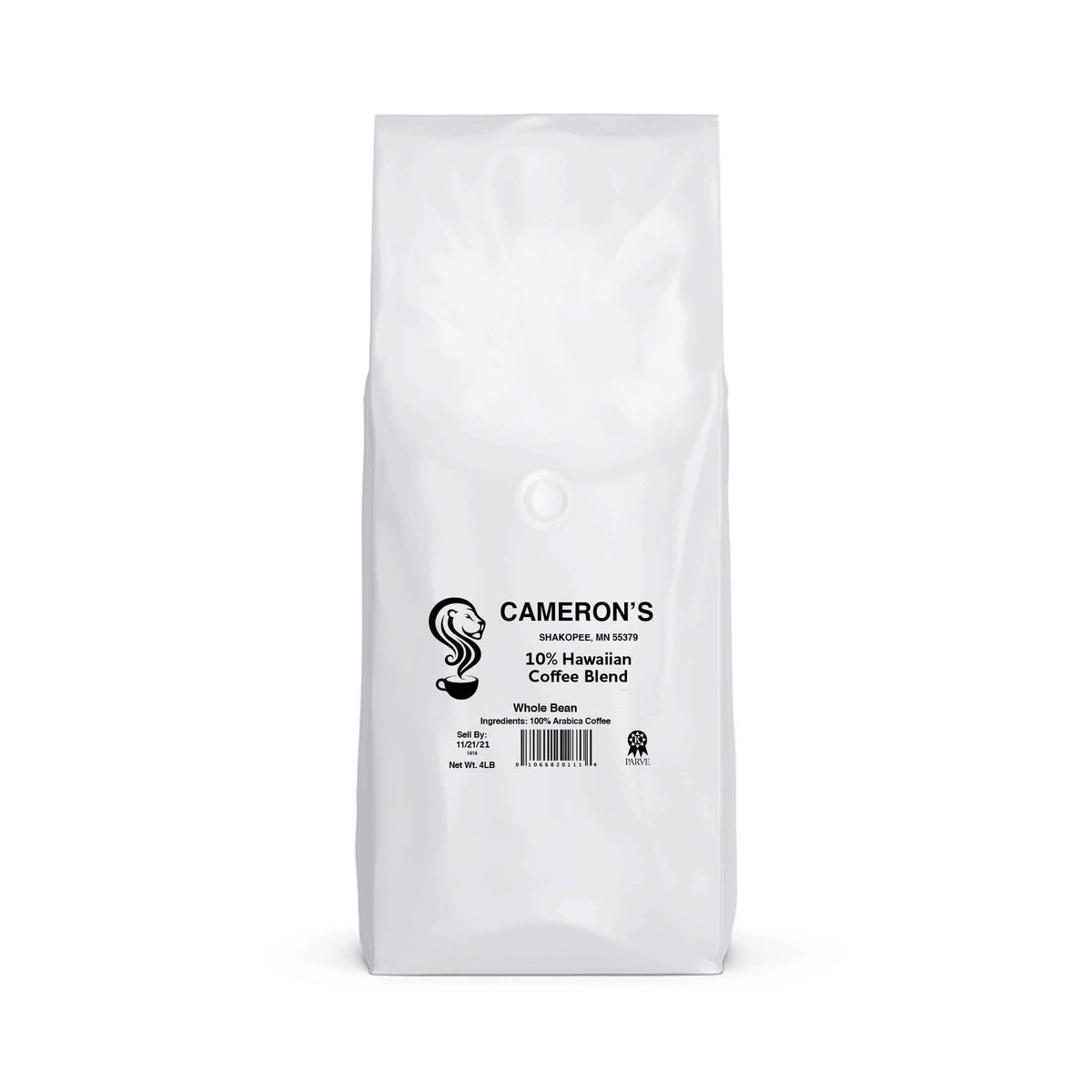 Cameron's Hawaiian blend aroma with chocolate and nuts enhances your morning ritual.
