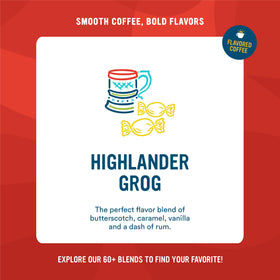 Cameron's Highlander Grog ground coffee ready to brew a smooth cup.