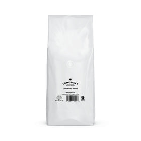 Cameron's Jamaica Blend beans close-up reveals rich aroma and chocolate notes.