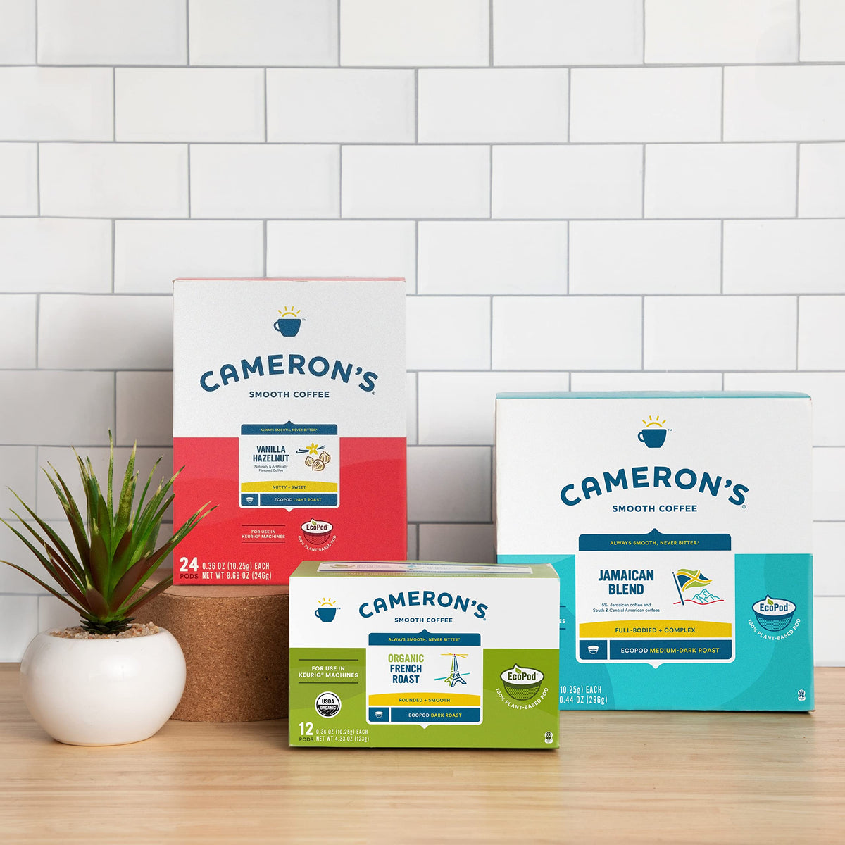 Cameron's Keurig 2.0-compatible pod enables fast, consistent brews at home.