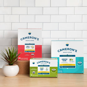 Cameron's Keurig 2.0-compatible pod enables fast, consistent brews at home.