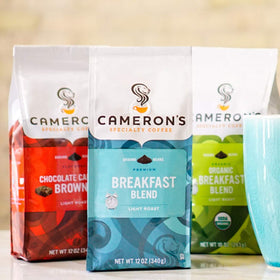 Cameron's Kona blend pour-over scene showcases controlled, aroma-rich extraction.