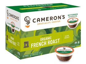 Cameron's Coffee Organic French Roast pods ready for a bold, quick morning brew.