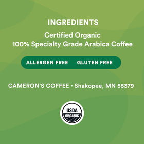 Cameron's Coffee pour-ready Organic Breakfast Blend to start your day.