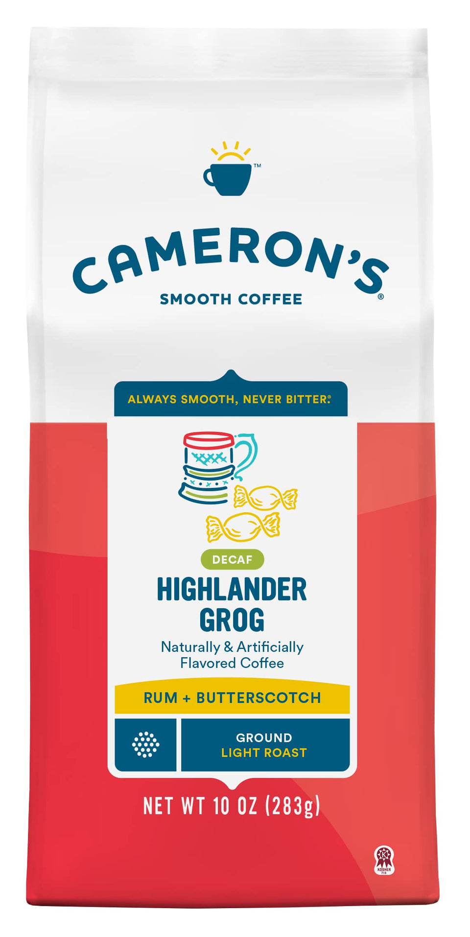 Cameron's Coffee roasted ground bag ready for home brewing.