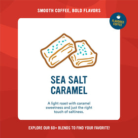 Sea Salt Caramel pods stacked to show pack and convenient single-serve format