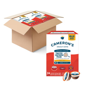 Cameron's Coffee single-serve pods with Toasted Southern Pecan flavor for quick, flavorful mornings.