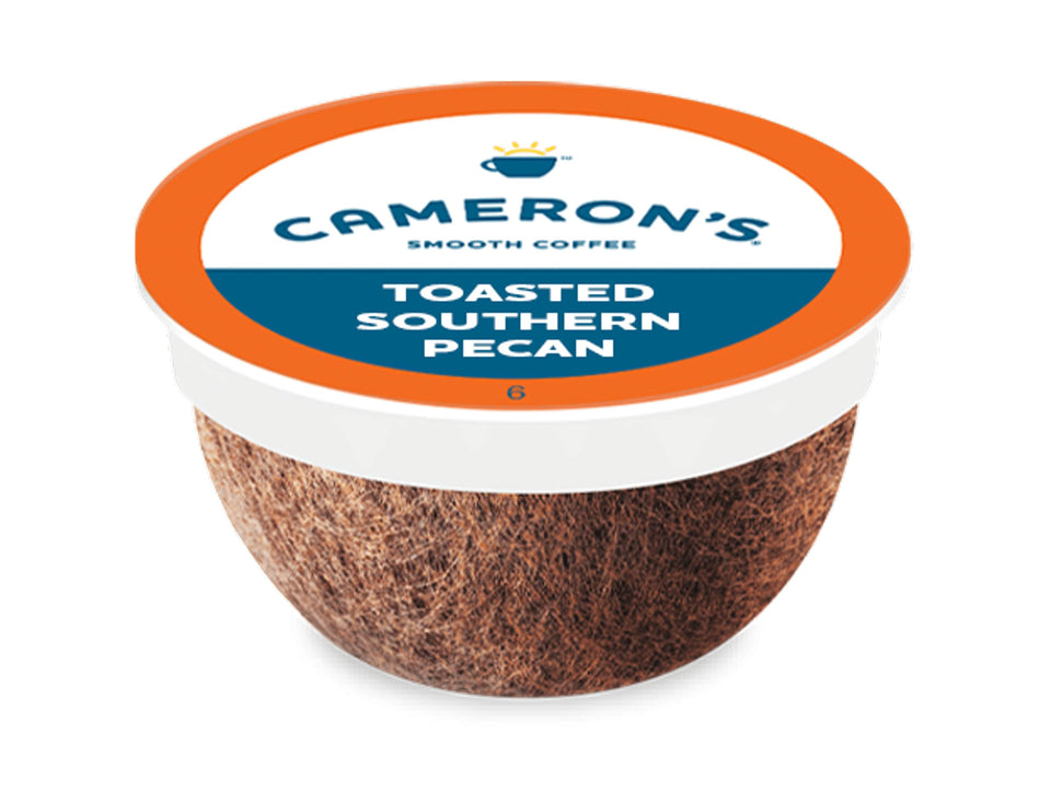 Cameron's Coffee single-serve pods pecan pack for quick mornings.