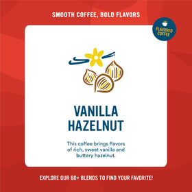 Close-up of Cameron's Coffee Vanilla Hazelnut pod highlighting flavor notes