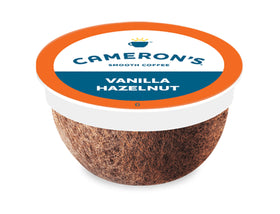 Cameron's Coffee Vanilla Hazelnut pod pack ready for quick at-home brewing.