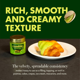Cambie pistachio cream croissant filling adds nutty richness