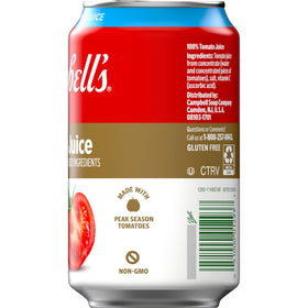 Gluten-free, non-GMO, vegetarian-friendly Campbell's tomato juice option.