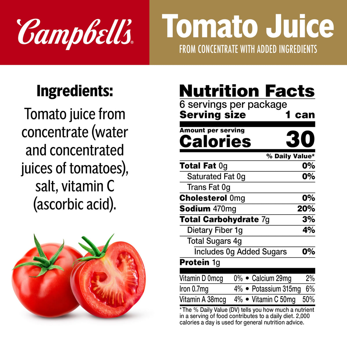 Campbell's tomato juice on-the-go can ideal for quick breakfast or snack.