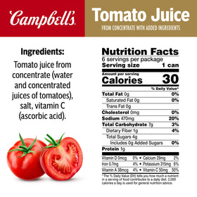Campbell's tomato juice on-the-go can ideal for quick breakfast or snack.