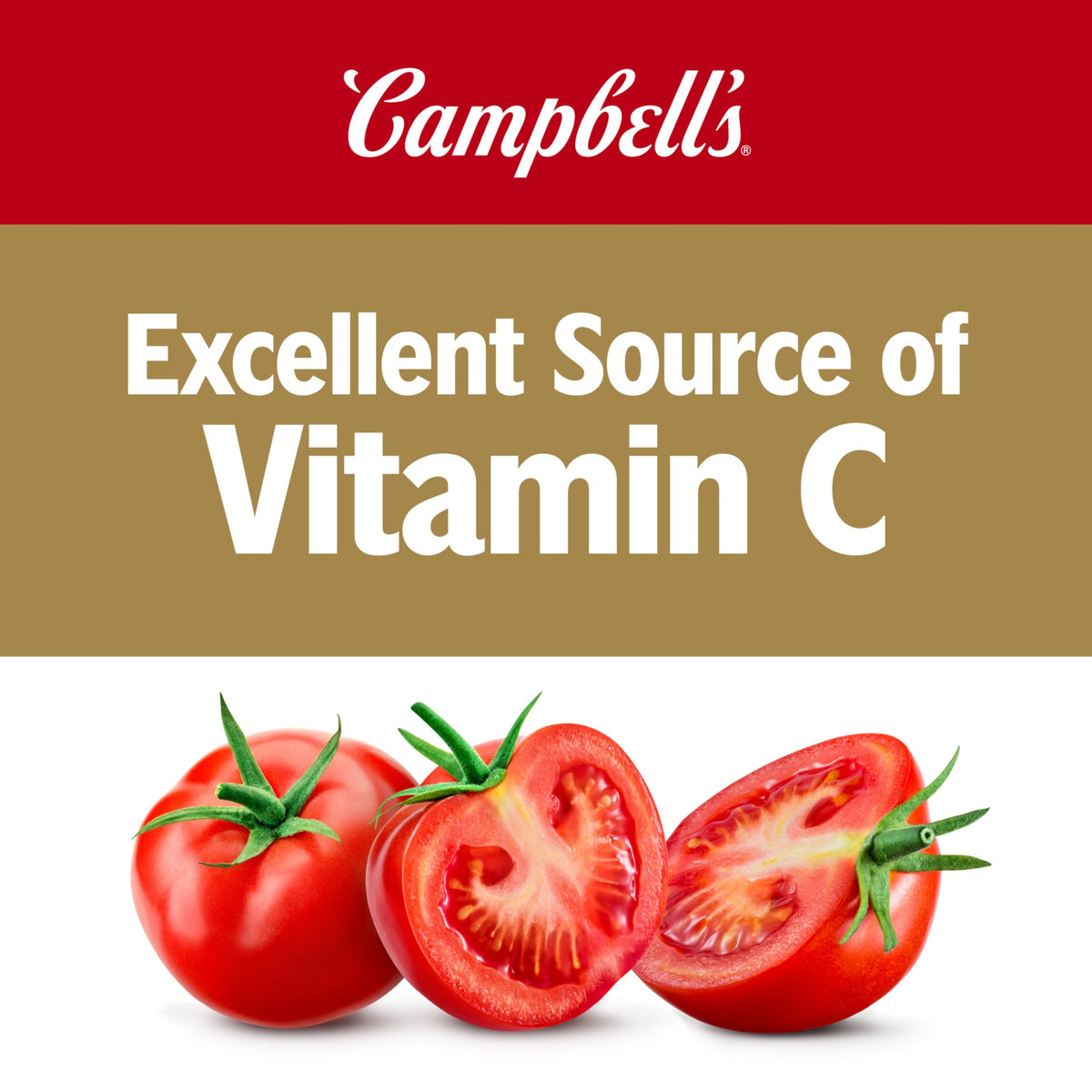 Campbell's tomato juice shown with pepper and garnish for a flavorful mocktail.