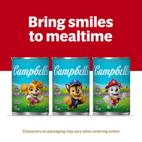 Campbells 12-pack kids soup display in pantry