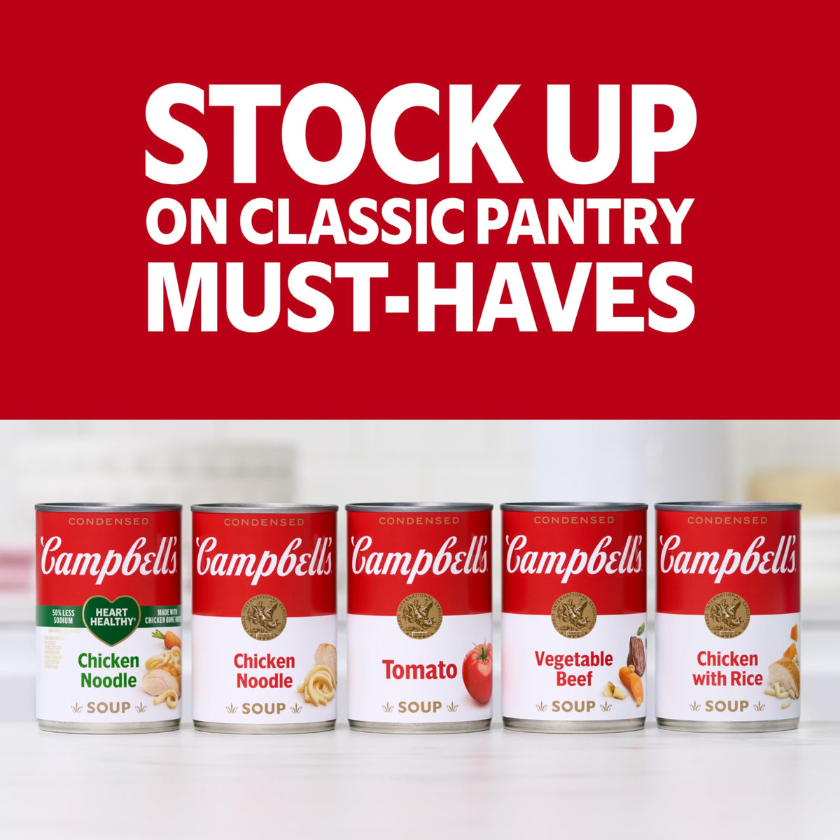 Twelve-can pack on pantry shelf for easy meal prep