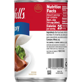 Campbell's Beef Gravy with real beef stock enhances family dinners.