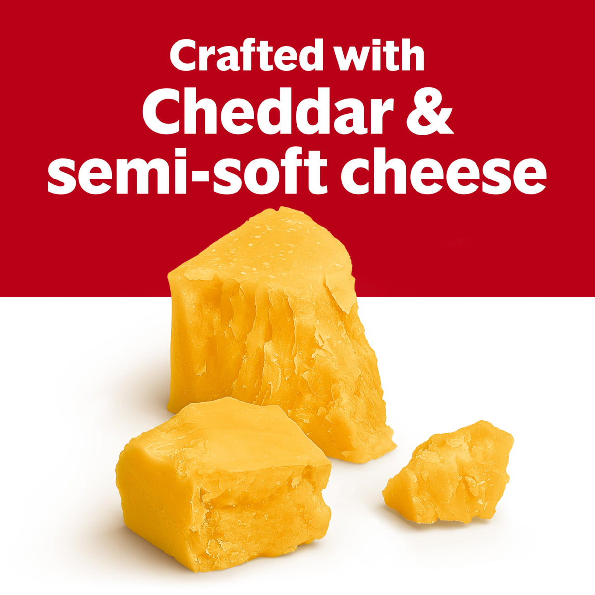 Campbell's cheddar cheese soup used in a macaroni dish for a creamy finish.