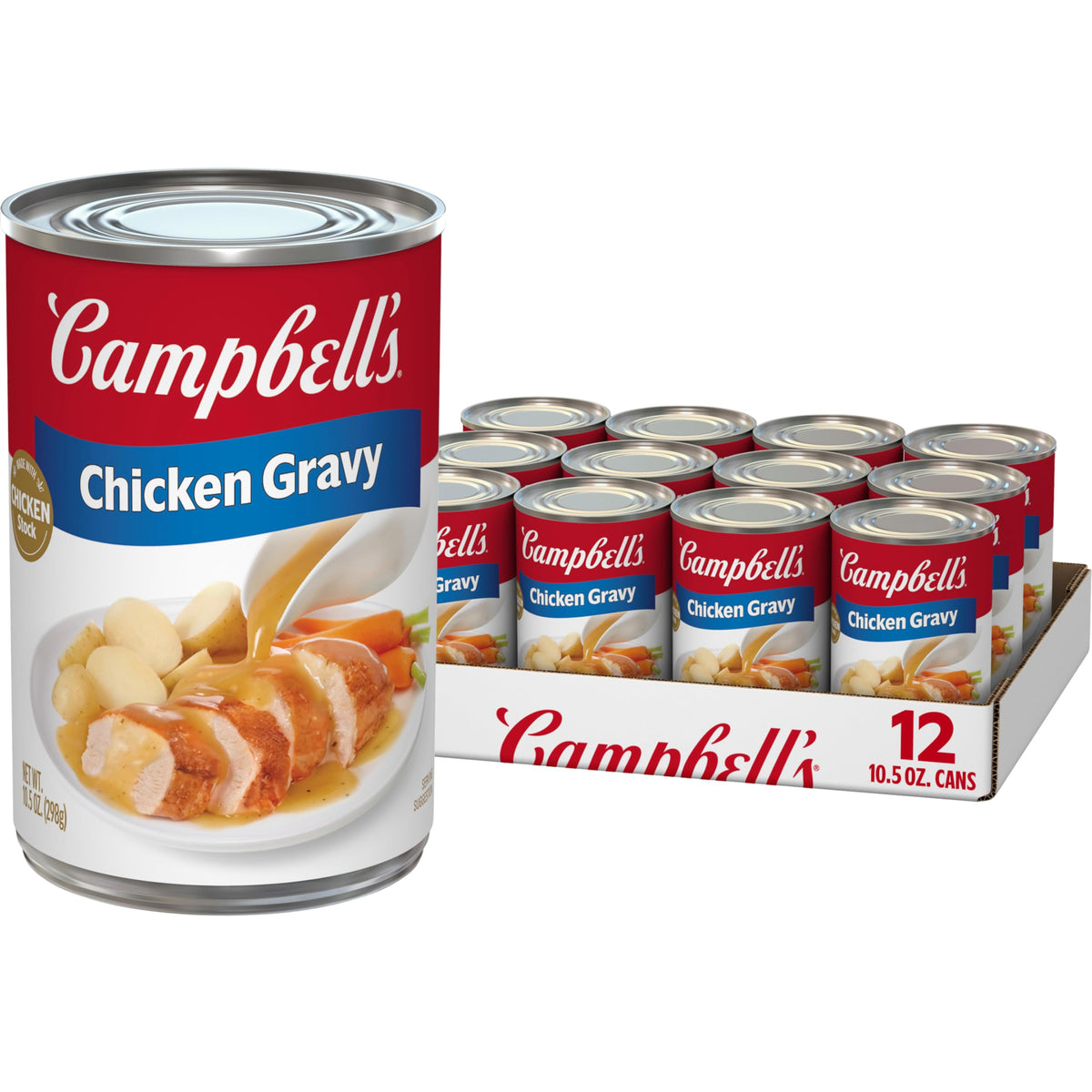 Campbell's Chicken Gravy can 12-pack ready for quick family meals.