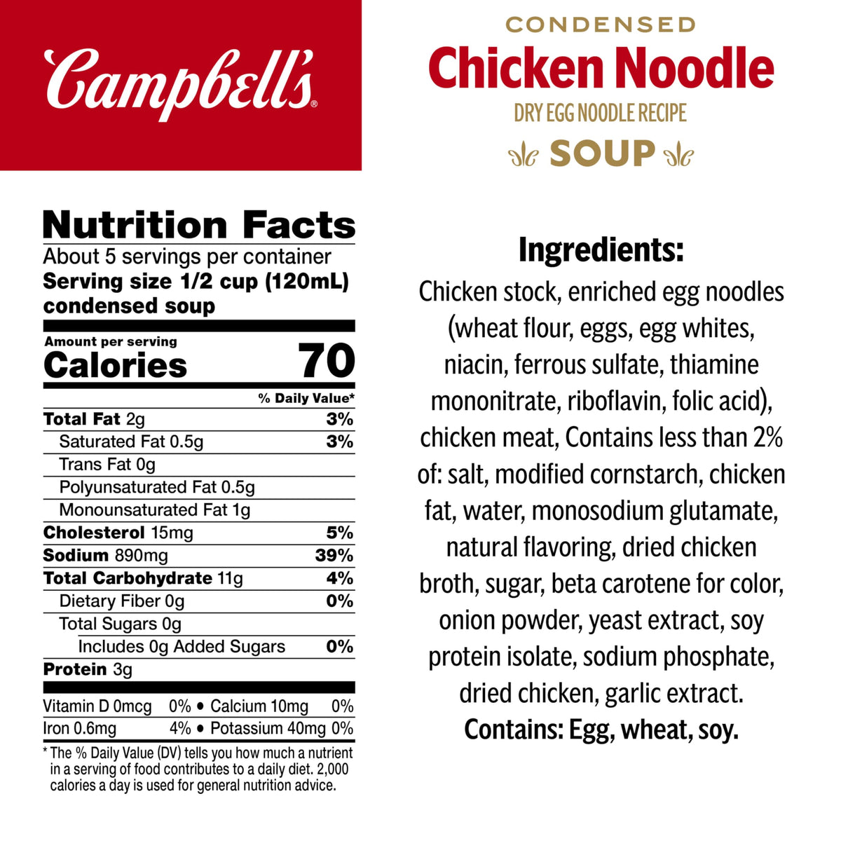 Campbell's chicken noodle soup broth steam close-up suggesting comforting warmth.