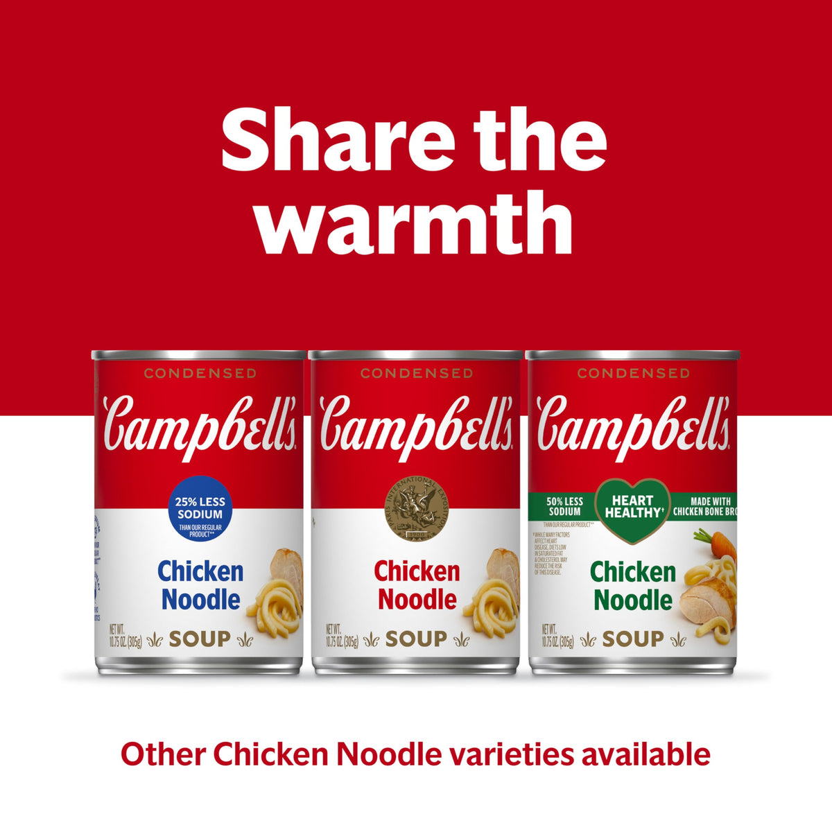 Nutrition label on Campbell’s chicken noodle soup can