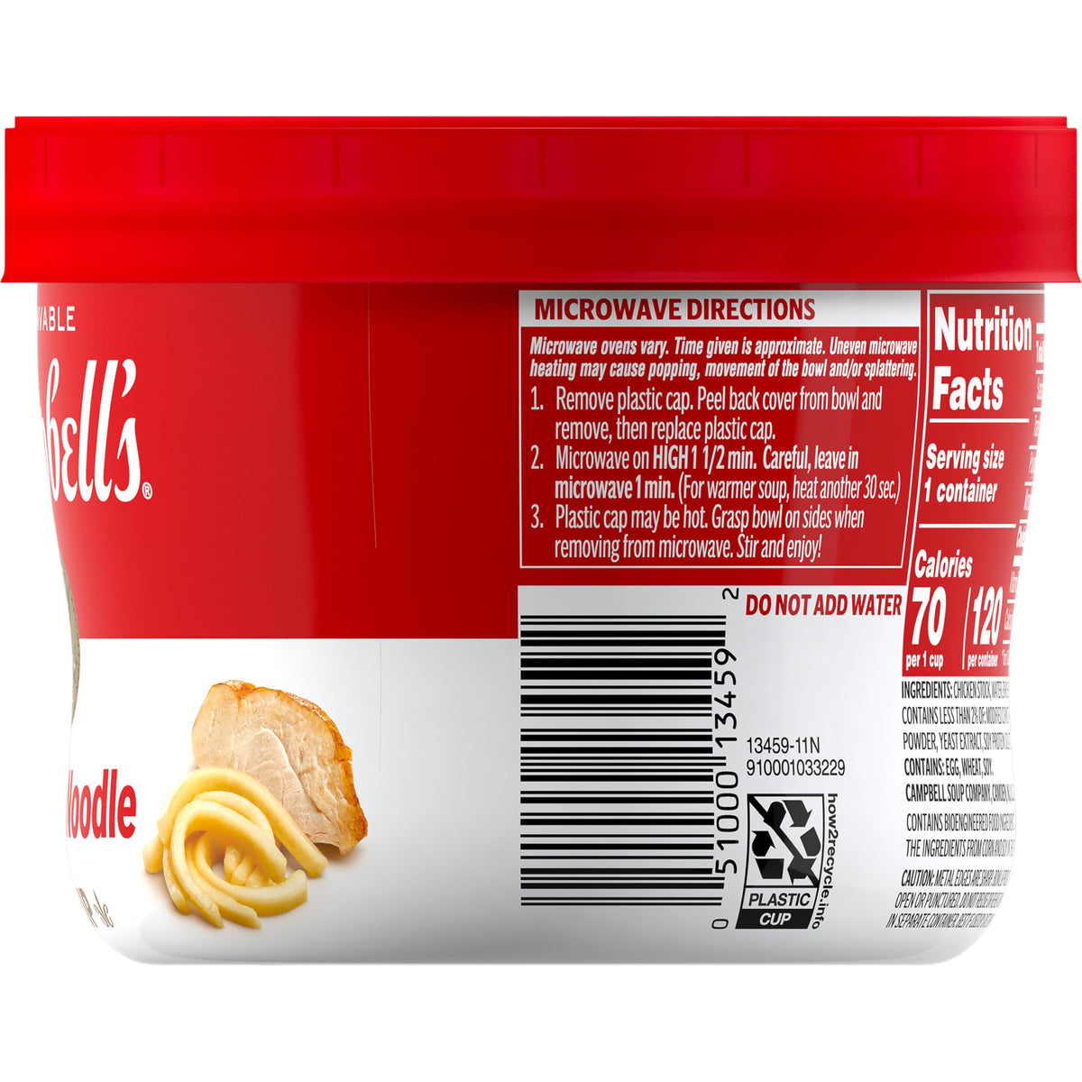 Campbell's Chicken Noodle Soup ready as a meal or snack with ease.