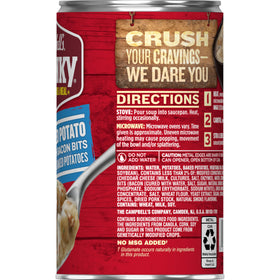 Campbell's Chunky can for campfire-ready warmth on outdoor trips.