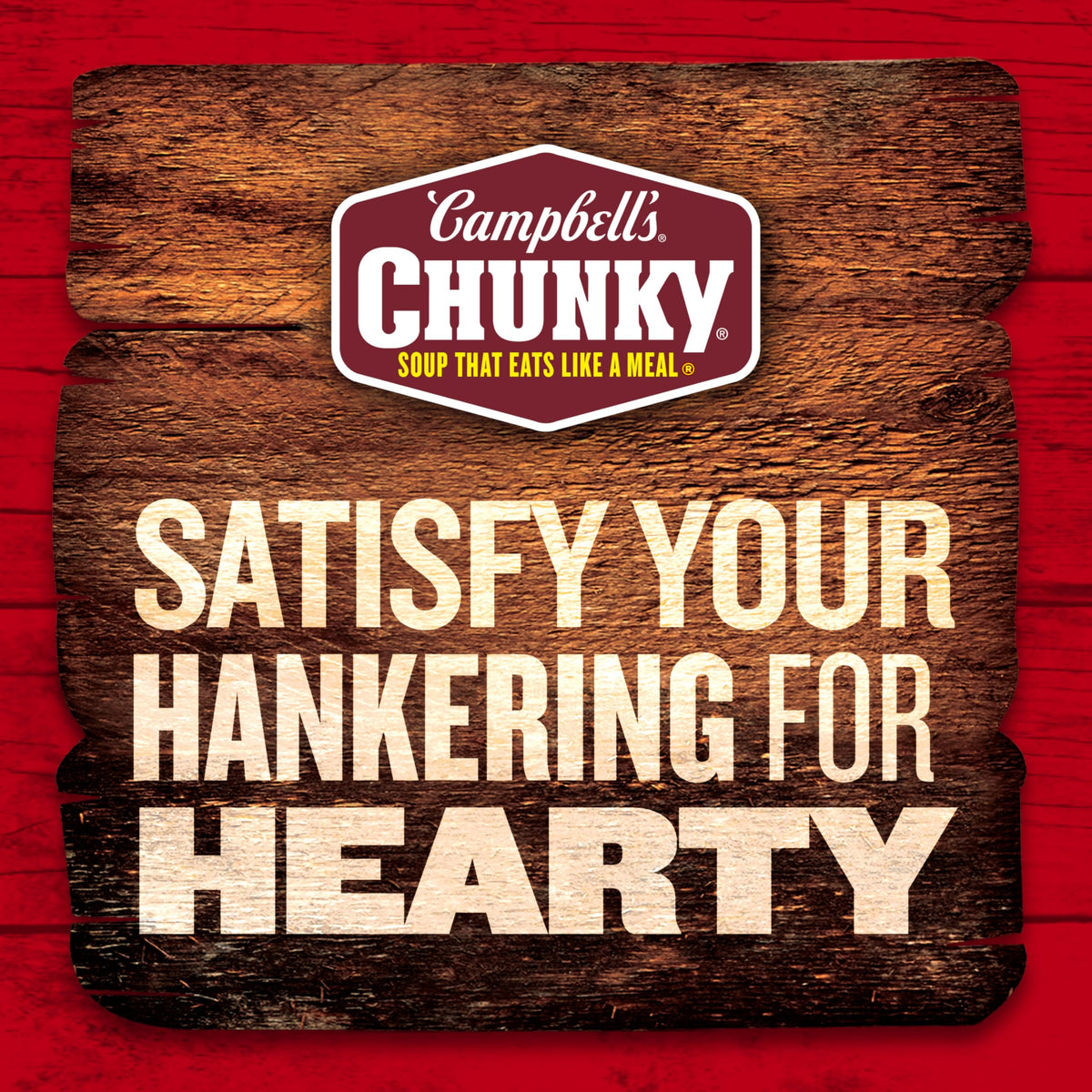 Campbell's Chunky case of twelve cans stocked for pantry.