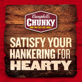 Campbell's Chunky case of twelve cans stocked for pantry.