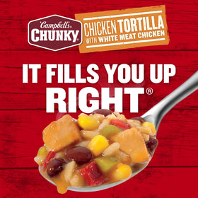Campbell's Chunky Chicken Tortilla Soup offers hearty chunks and bold flavor