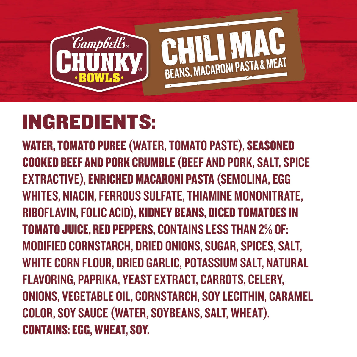 Campbell's Chunky Chili Mac Soup enjoyed outdoors on a camping trip.