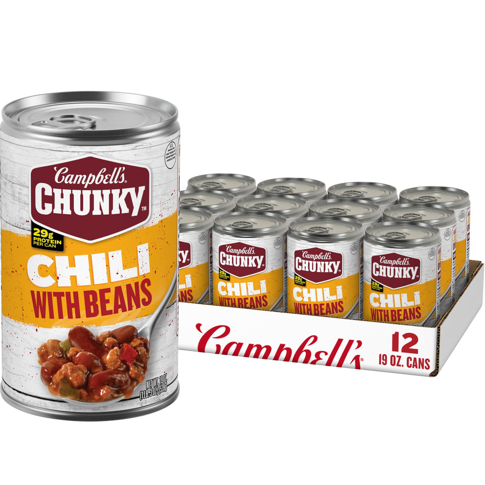 Campbell's Chunky Chili with Beans can offers a ready-to-heat meal