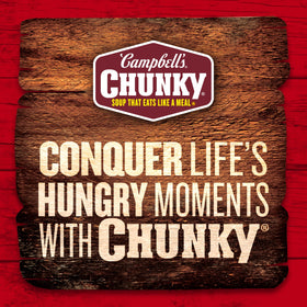 Campbell's Chunky Classic Chicken Noodle Soup recyclable can after enjoying.