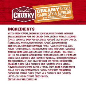 Campbell's Chunky enriched egg noodles in creamy sauce ready to enjoy.