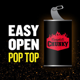 Campbell's Chunky Ghost Pepper Chicken Noodle Soup chunky chicken pieces deliver protein