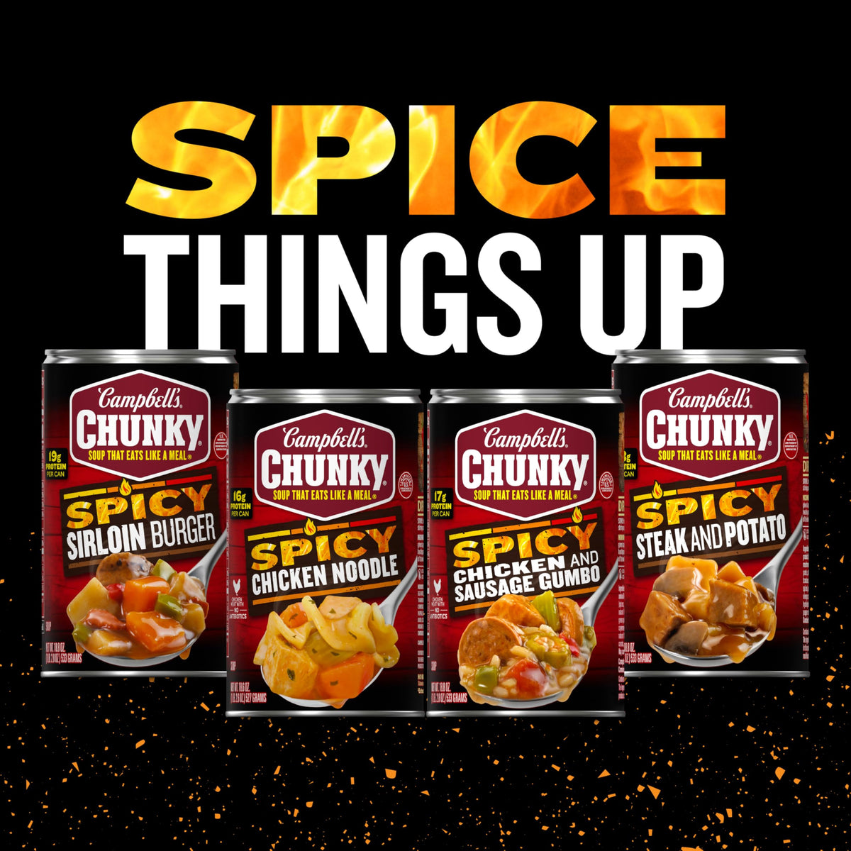 Campbell's Chunky Ghost Pepper Chicken Noodle Soup game day dinner idea