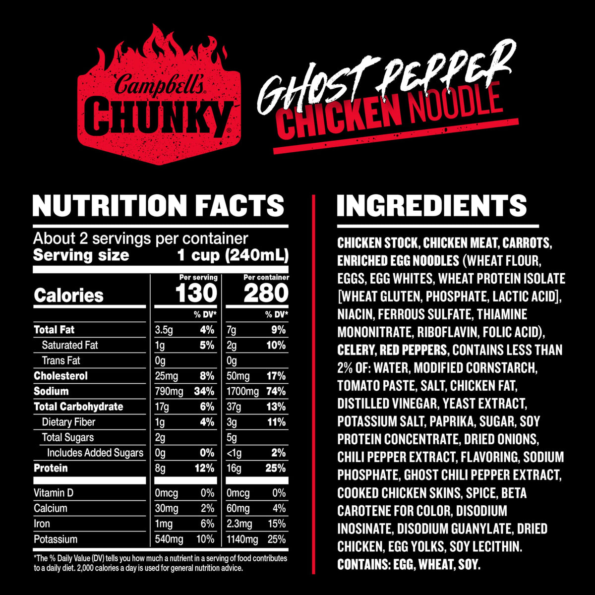 Campbell's Chunky Ghost Pepper Chicken Noodle Soup steaming bowl for cozy evenings