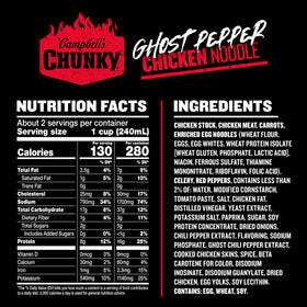 Campbell's Chunky Ghost Pepper Chicken Noodle Soup steaming bowl for cozy evenings
