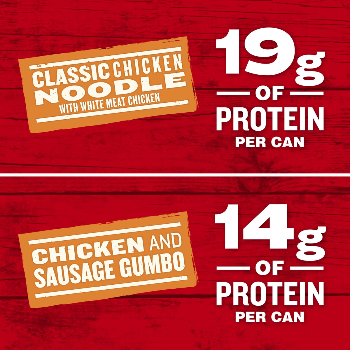 Campbell's Chunky Hearty Flavors with big pieces for bowls