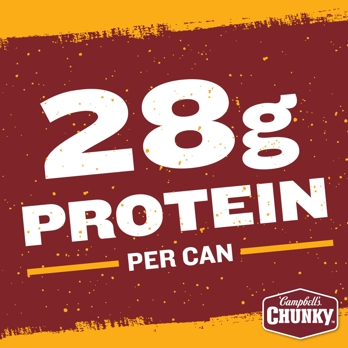 Campbell’s Chunky chili ingredients close-up with beans and peppers, protein-rich.