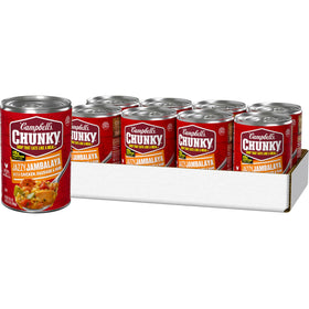 Campbell’s Chunky Jazzy Jambalaya can front view for a hearty ready-to-eat meal.