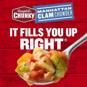 Campbell's Chunky Manhattan Clam Chowder provides 10 grams of protein per can.