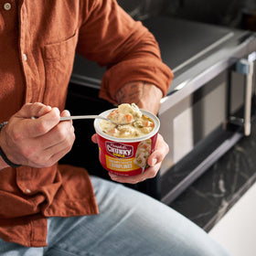 Campbell's Chunky spaetzle dumplings provide comforting texture and flavor.