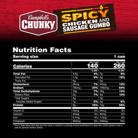 Campbell's Chunky Spicy Chicken and Sausage Gumbo bulk pack for storage