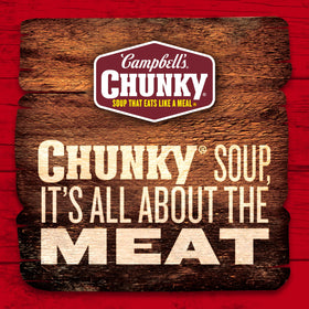 Recyclable Campbell’s Chunky Steak and Potato soup can for simple disposal