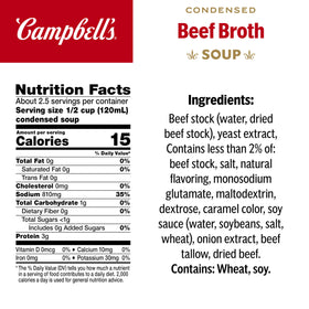 Campbell's Condensed Beef Broth kitchen scene; pantry staple for fast flavor boosts.