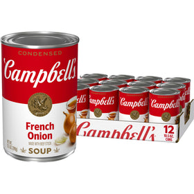 Campbell's Condensed French Onion Soup can, rich base for quick meals.