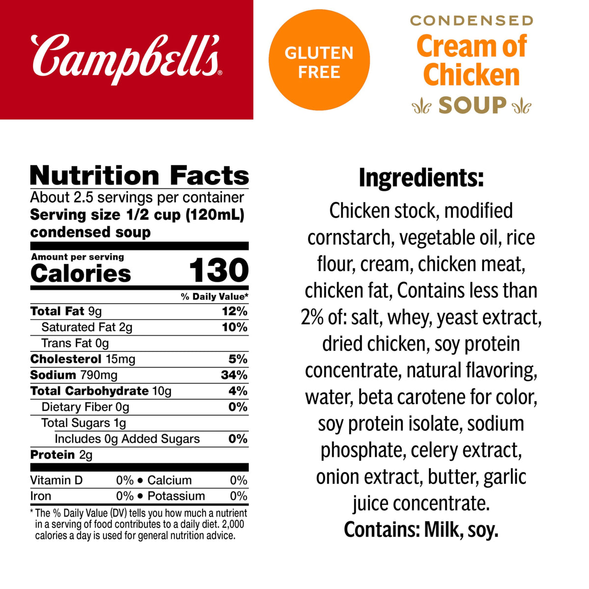 Pouring Campbell's Cream of Chicken soup shows versatile base for pasta sauces